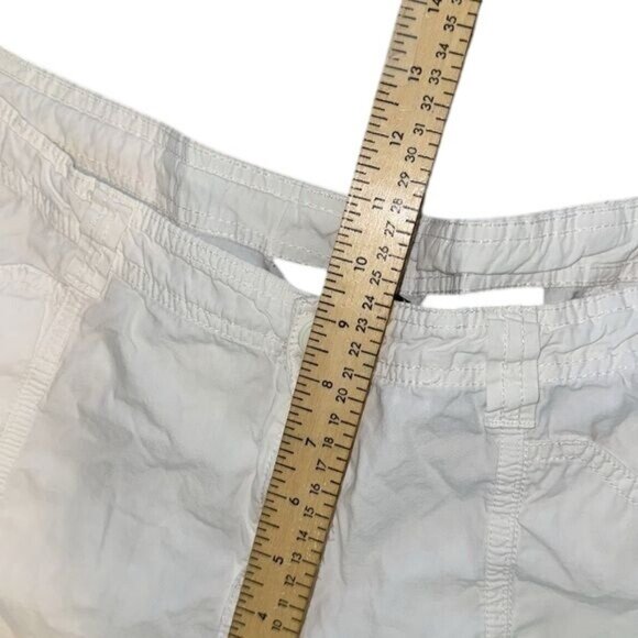 Norma Kamali Womens Cargo Pants Off-White Size 16 100% Cotton Relaxed Fit - Picture 10 of 10